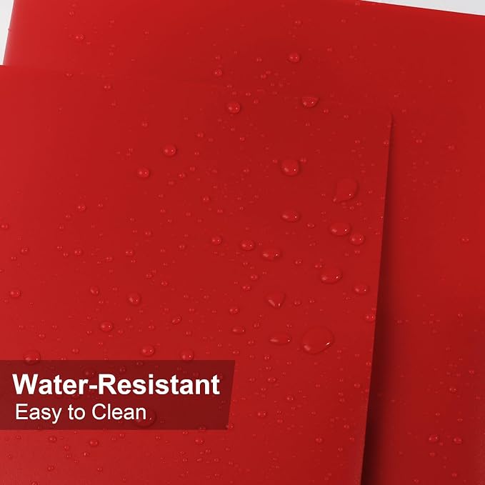 60-Pack Plastic Folders with Pockets,2-Pocket Poly Folders Holds 8-1/2" x 11" Paper for School/Office/Home, Red - Image 3