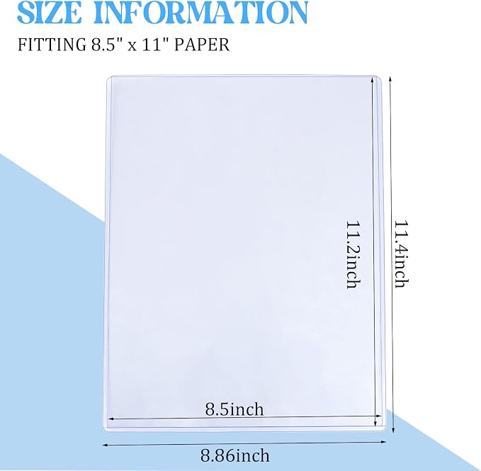 50 Pieces 8.5"x 11" Rigid Print Protectors Clear Rigid Toploader Clear Sheet Protectors Paper Protector Sheets Photo Sleeves Hard Plastic Document Holder Photo Card Holder - Image 2