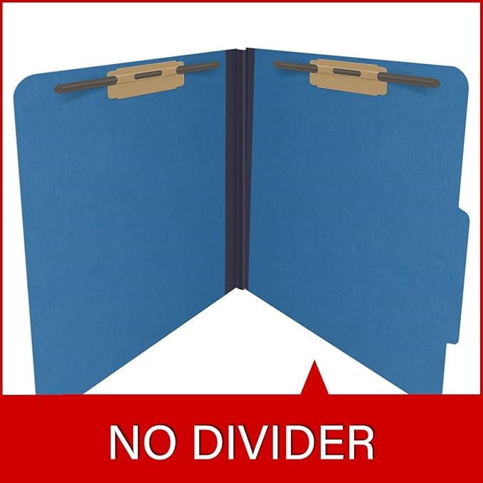 25 Pt. Pressboard Classification Folders, 2/5 Cut ROC Top Tab, Letter Size, No Dividers, Royal Blue (Box of 25) - Image 8