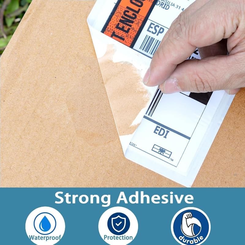 1000pcs 7.5"x5.5" Packing List Envelopes Self-seal Packing Slip Envelope Pouches Shipping Label Sleeves Top Loading Packing List Enclosed Bags. - Image 6
