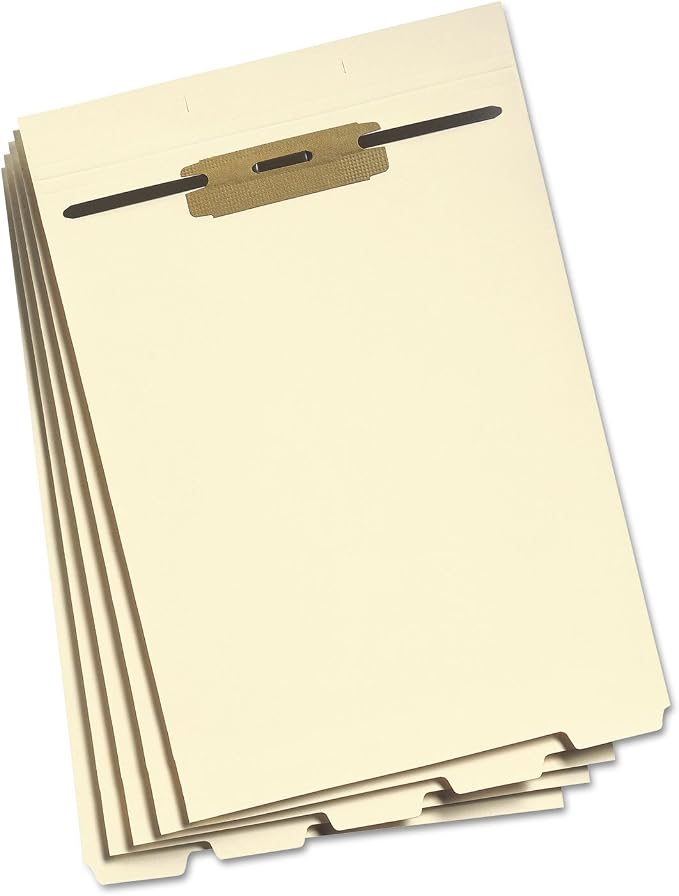 Smead Stackable Folder Divider with Fastener, Bottom 1/5-Cut Tab, Letter Size, Manila, 50 per Box (35600) - Image 2
