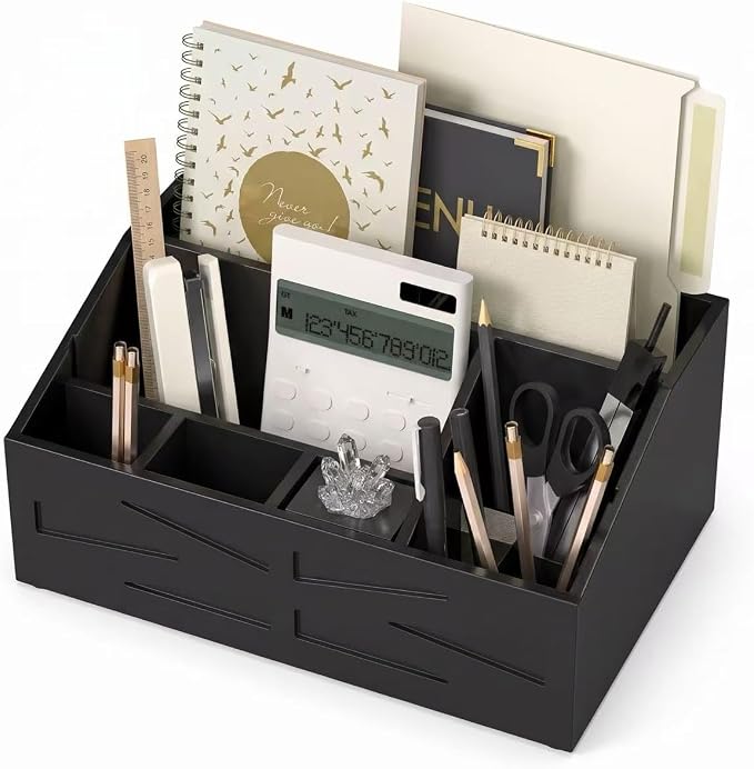 Large Mail Organizer Countertop,Farmhouse Desk and Kitchen Countertop Storage, Letter Sorter, Desk Mail and Bill Organizer, Desktop File and Paper Holder by BELOVALE
