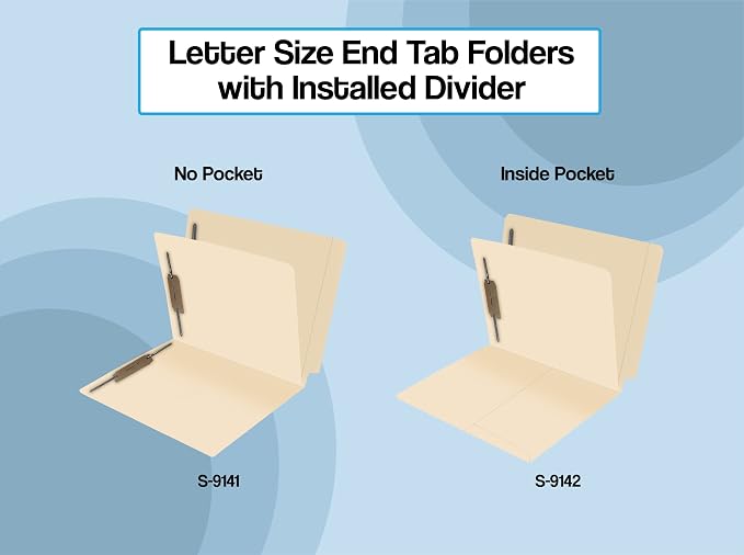 Classification File Folders, Doctor Stuff, One Installed Divider, Reinforced End Tab, Four 2” Bonded Fasteners on Inside Left and Right of Both Sides, 11 pt Manila Stock, Box of 40 - Image 4