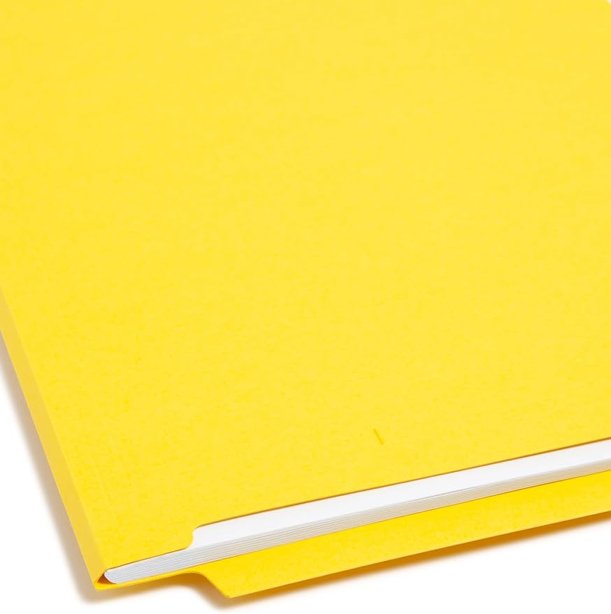 Smead End Tab Fastener File Folder, Shelf-Master® Reinforced Straight-Cut Tab, 2 Fasteners, Letter Size, Yellow, 50 per Box (25940) - Image 3