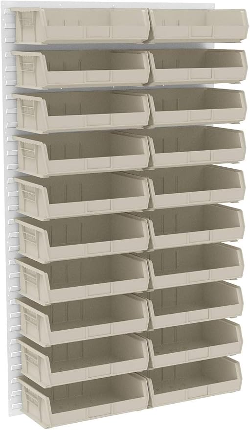 Akro-Mils 30255 AkroBins Plastic Storage Bins, 11"x16"x5", Stone, 6-Pack | Space-Saving Stackable Bins for Garage, Pantry, Craft Organization - Image 6