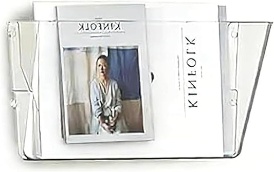 MINDEPOT 1 Pockets Acrylic Wall File Organizer Clear File Holder for Office by MINDEPOT