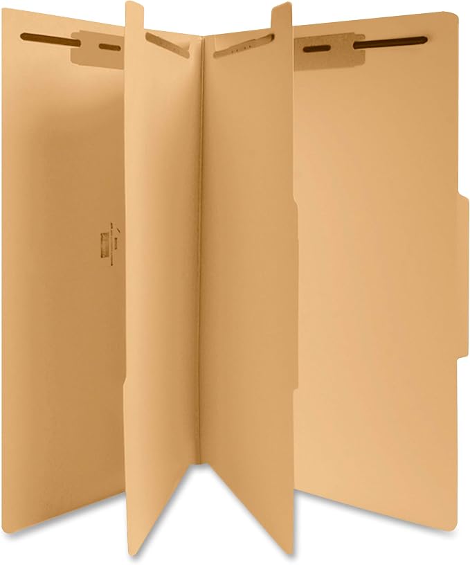 Business Source 6-Part Manila Classification Folders by BusinessSource