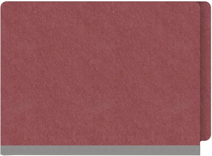 End Tab Pressboard Folders, Letter Size, 2" exp, Fasteners Pos #1 & #3, Dark Red (Box of 25) - Image 3