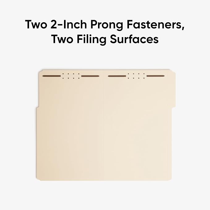 Smead Fastener File Folder, 2 Fasteners, Reinforced 1/3- Cut Tab, Legal Size, Manila, 50 Per Box - Image 6