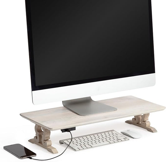 Anji Mountain Monitor Stand - Desktop Organizer & Laptop Riser, Ergonomic Monitor Riser, Space-Saving Monitor Stand for Desk, Durable Construction, Easy Assembly, Ideal for Home & Office by AnjiMountain