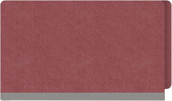 Ecom Folders End Tab Pressboard File Folders | Legal Size 25 Pt Stock with 2" Tyvek Expansion | Full Cut Tabs for Medical Charts, Legal Documents & Office Records | Dark Red, Box of 25 - Image 3
