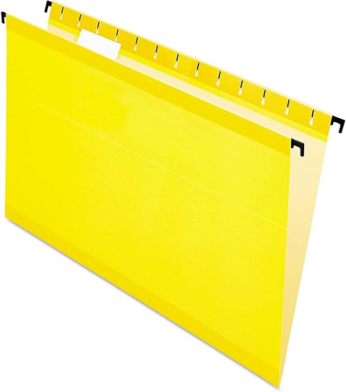 Pendaflex SureHook Reinforced Hanging Folders, Legal Size, Yellow, 1/5 Cut, 20/BX (6153 1/5 YEL) - Image 2