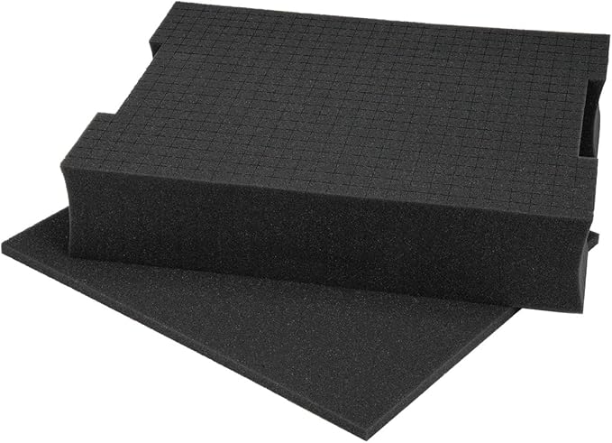 POWERTEC Tool Box Foam Insert, Pluck Foam Tool Organizer for Bosch L-Boxx 2, Customizable Insert for Tool Case to Protect Drill, Impact Driver, Jigsaw, Router Tool, Angle Grinder, Sander (71603V) by POWERTEC