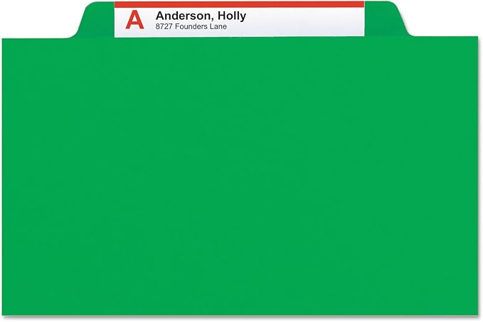 Smead Classification Folder with Prongs, 1 Divider, 2" Fasteners, Letter Size, for Documents Organization, Durable File Organizer for Home, School or Office, Green (13702) - Image 6