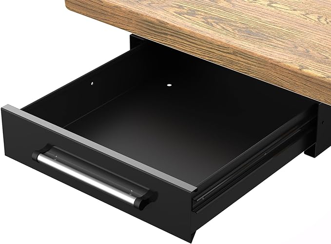 UNITEDPOWER Under Desk Drawer Storage, Pull-Out Office Hidden Counter Drawer, Metal Sliding Organizer Mount Below Table, Optional Bracket Height, Black by UNITEDTOOLSUNITEDPOWER