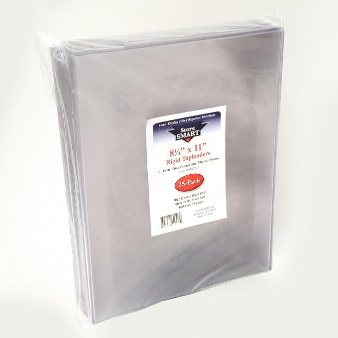 StoreSMART - Rigid Print Protectors 25-Pack - 8 1/2" x 11" - Top Loaders - HPP812X1125 - Image 2