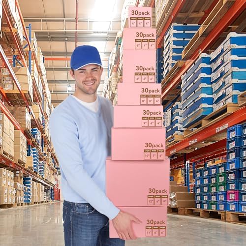 Small Pink Shipping Boxes 6x4x4 Inches, 30 Pack Mailer Boxes, Corrugated Cardboard Boxes for Packaging, Shipping, Mailing - Image 6