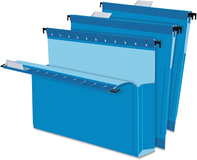 Pendaflex Recycled Hanging Box File Folders, 2 Quot; Exp, Letter, Blue by Pendaflex
