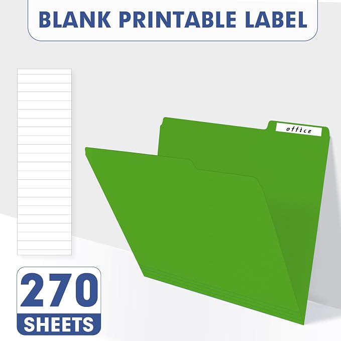 File Folder, PANDRI 270 Pack Colored File Folder, 1/3 Cut Tab, Letter Size, Assorted 12 Colors Filing Folder for Office School Business - Image 6