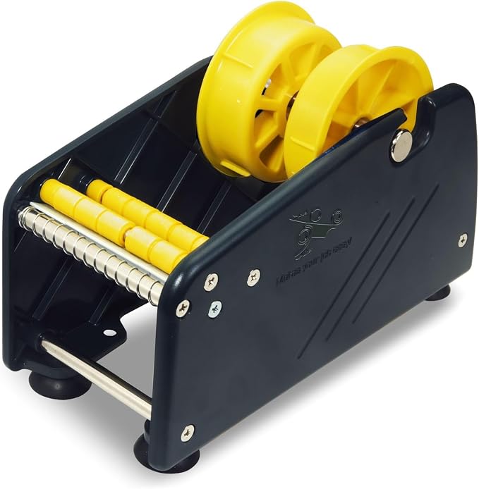 Excell LD-319 Economy Lightweight Label Dispenser (3" Wide, 1"/3" Core) | Lightweight plastic dispenser with 4 non-slip suction cups. Adjustable holder fits 3" wide rolls with 1" & 3" cores. by EXCELL