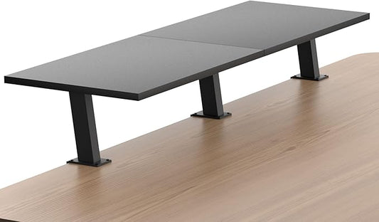 30-Inch Desktop Clamp-on Shelf & Monitor Riser, 2-in-1 Reversible Design – Fits Either Side of Desk, C-Clamp for Stability, Holds 44 lbs, for Gaming PC, Console & Office Setup by GAXOMO