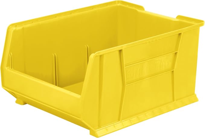 Akro-Mils 30289 Super-Size AkroBins Plastic Storage Bins, Space-Saving Stackable Bins for Garage, Classroom, Warehouse Organization, 24" L x 18" W x 12" H, Yellow, 1-Pack by Akro-Mils