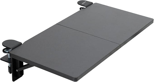 VIVO Clamp-on 24 x 12 inch (14 Including Clamps) Desk Extender, Wrist Support, Foldable Keyboard Tray, Table Mount for Sit Stand Desks, Black, DESK-EXT24. | Foldable, Wrist Support Arm Rest, Office Keyboard Tray, Side Table Extension Attachment by Unknown