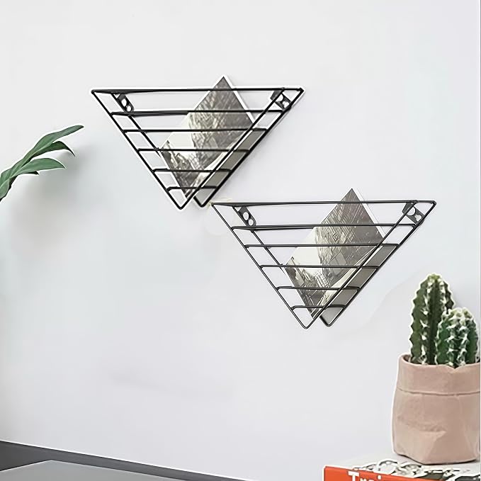 CROISSANT Wall Mounted File Organizer,Metal Magazine Basket, Wall Mounted Magazine Rack, Suitable for Hanging File Folders for Office Living Room (Black, 2 Pack) - Image 7