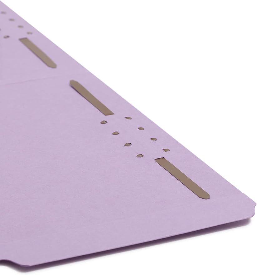 Smead Fastener File Folder, 2 Fasteners, Reinforced 1/3-Cut Tab, Legal Size, Lavender, 50 per Box (17440) (Pack of 1) - Image 6