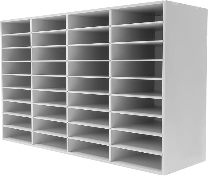 Literature Organizer, 36 Compartment Desktop File Sorter Office Mailbox Cubbies with Removable Shelves, Classroom Organizer Mail Sorter Paper Organizer Storage - Image 8