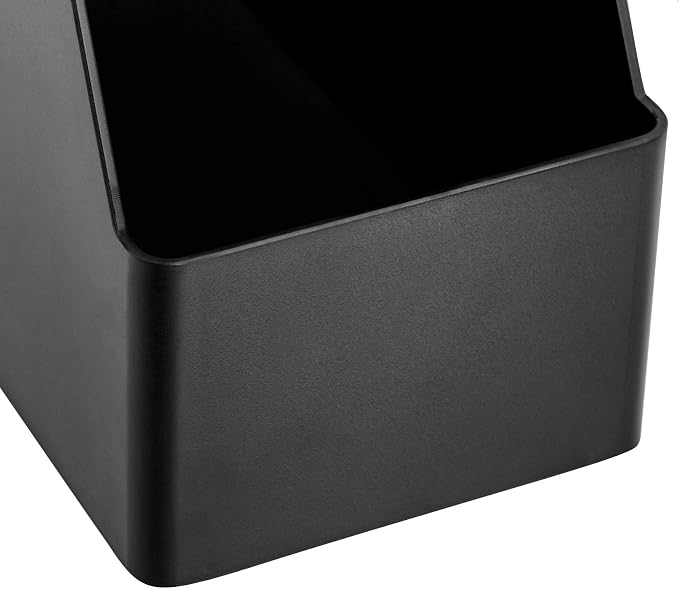 Amazon Basics Plastic Desk Organizer Magazine Rack and File Holder, Black, 4-Pack - Image 7