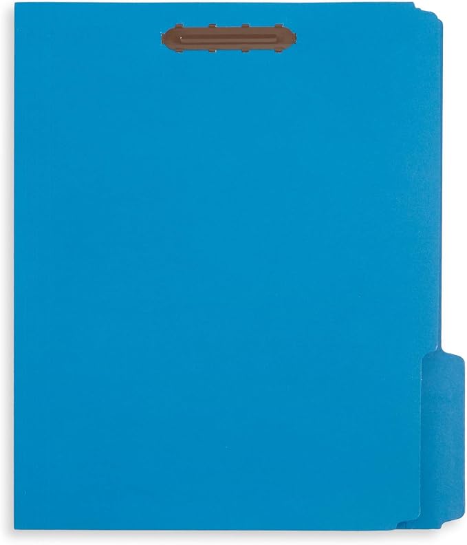 Blue Summit Supplies 50 Fastener File Folders, 1/3 Top Tab, Blue | Reinforced 1/3 top tab, letter size, 11pt, embedded fasteners, for medical files, reports, and office records - Image 4