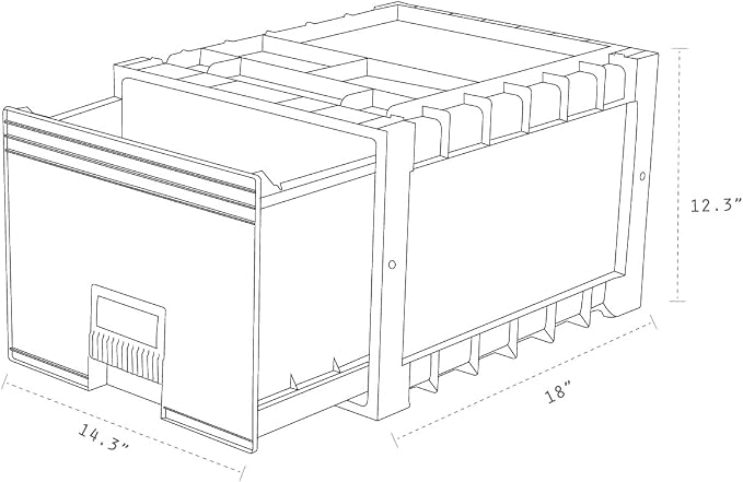 Storex Plastic Archive Storage Drawer with Lock, Letter Size, 18-Inch Drawer, Black (STX61178U01C) - Image 2