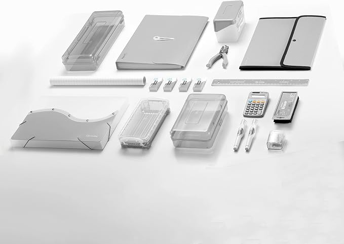 Enday Index Card Box Grey 3x5 Index Card Holder, Index Card Organizer, Flash Card Holder, Holds 250 Cards. - Image 7