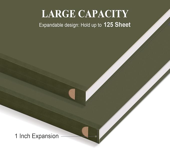 ViVin Hanging File Folders, 1/5-Cut Adjustable Tabs with 24 Per Box, 1 Inch Expansion, 24 Pack Letter Size Hanging File Folders, Designed for Office Home School Filing Cabinet(Green) - Image 4