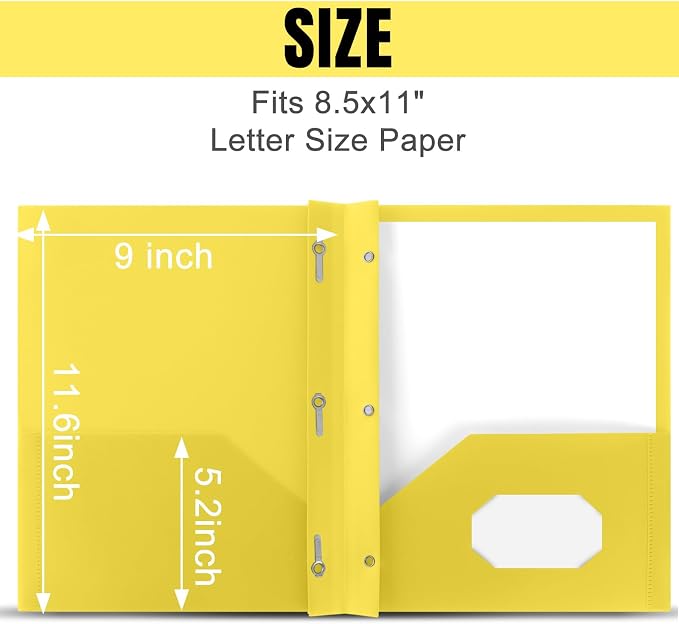 Plastic Folders with Pockets and Prongs, 30 Pack, Letter Size, Assorted | Heavy-Duty 3 Prong with 2 Pockets for classrooms, offices, home workspaces, students, teachers, and college organization - Image 4