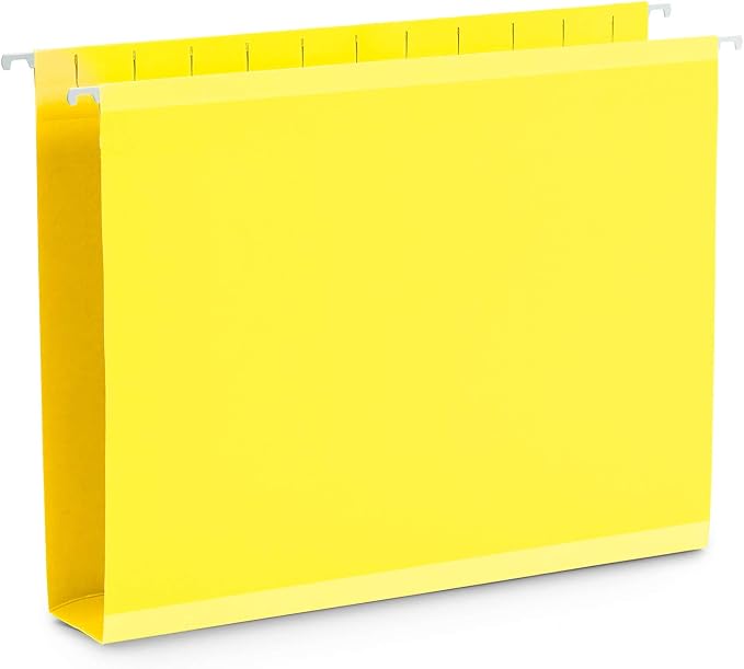Blue Summit Supplies 50 Expandable Hanging File Folders, 2", Assorted | Letter size, 11pt, 2 in expansion, reinforced, tabs included, for bulky files, charts, and manuals - Image 8