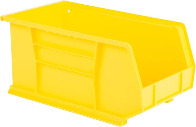 HE HUDSON EXCHANGE 15" x 8" x 7" (12 Pack) Plastic Stackable Storage Bin, Yellow by HudsonExchange