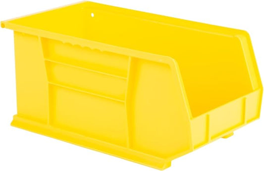 HE HUDSON EXCHANGE 15" x 8" x 7" (12 Pack) Plastic Stackable Storage Bin, Yellow by HudsonExchange
