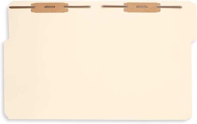 Blue Summit Supplies 50 Manila Fastener File Folders, Letter, 2 Prong | Durable 11pt manila paper, letter size, 1/3 cut reinforced tabs, bonded 2 prong fasteners, medical and office files - Image 3