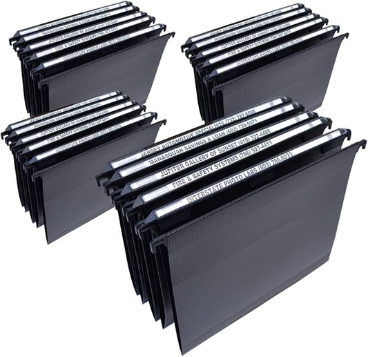 Ultimate Office MagniFile V-Bottom Hanging File Folders, Set of 20 Black | 11" Magnified Lens DOUBLES The Size of File Titles to FIND FILES FAST and Allows for Longer File Descriptions. Letter Size by UltimateOffice
