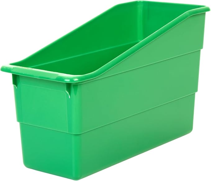 Really Good Stuff Durable Book & Binder Holders, 12-Pack, Green | 5.5" x 12.5" x 7.5", Classroom Organization, Storage Solution, Sturdy & Versatile - Image 6