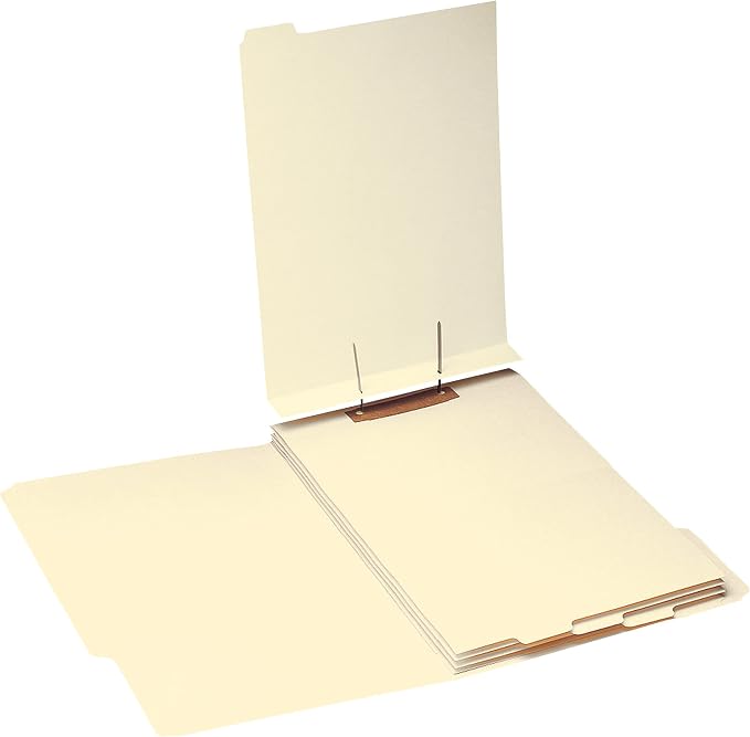 Smead Stackable Folder Divider with Fastener, Bottom 1/5-Cut Tab, Legal Size, Manila, 50 per Box (35650) - Image 3