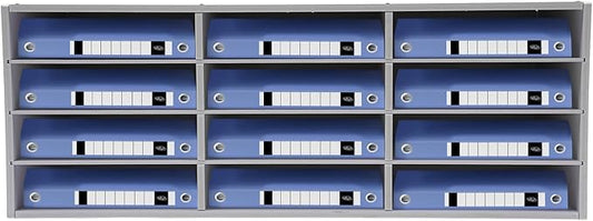 Literature Organizer 12 Slots Desk File Literature Sorter Mailbox Sorter Paper and Mail Organizer Desktop Paper Storage Holder for Home, Office and Classroom (31.46*12.13*11.81in, White) by Unknown