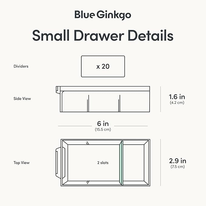 Blue Ginkgo 20-Drawer Storage Cabinet Organizer, Yellow, Made in Korea | Stackable. Adjustable. Easy Visibility. - Image 4