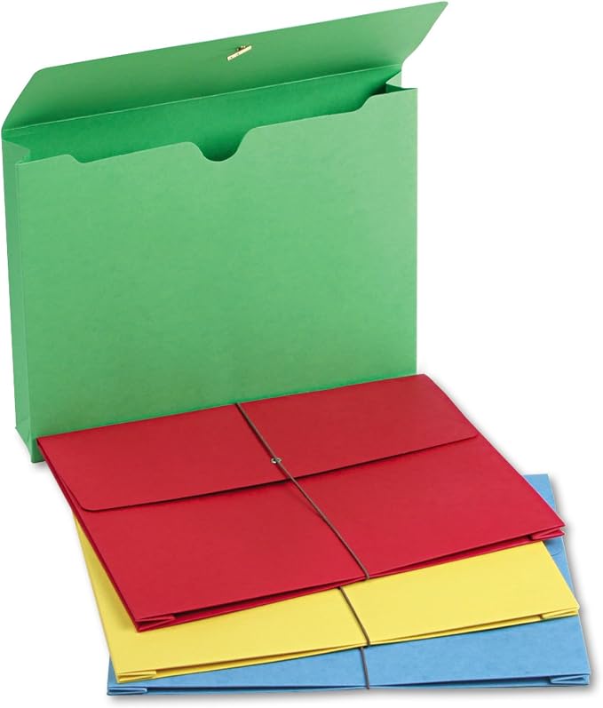 Smead Colored Expanding File Wallet with Flap and Cord Closure, 2" Expansion, Letter Size, Assorted Colors, 50 per Box (77251) - Image 5