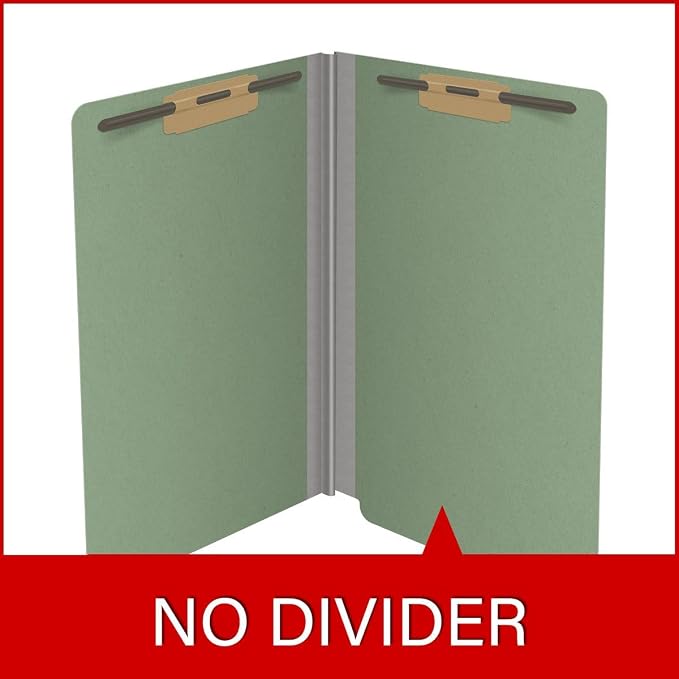 Ecom Folders End Tab Pressboard File Folders | Legal Size 25 Pt Stock with 2" Tyvek Expansion | Full Cut Tabs for Medical Charts, Legal Documents & Office Records | Green, Box of 25 - Image 7