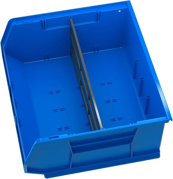 Akro-Mils 30250 AkroBins Plastic Storage Bins, 15"x16"x7", Blue, 6-Pack | Space-Saving Stackable Bins for Garage, Pantry, Craft Organization - Image 9