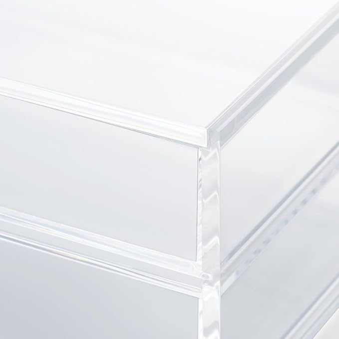 MUJI Acrylic Stackable 2 Drawer Sorage Case with Lid, Small, 17.5 cm Width x 13 cm Depth x 9.5 cm Height - Image 7