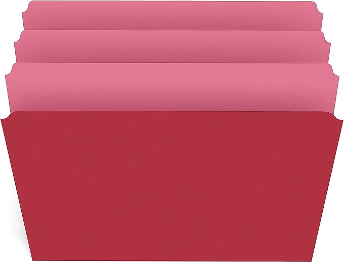 Staples Straight‑Cut Top‑Tab File Folders, Letter Size, Red, Durable Paper Stock, 100/Box - Image 4